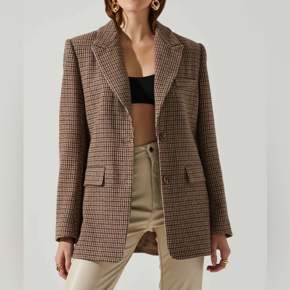 Wool Blazer Blazer Oversized Zara Like New Zara Wool Blend Brown